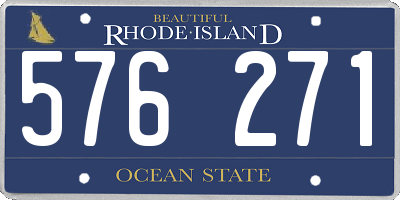 RI license plate 576271