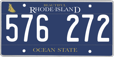 RI license plate 576272