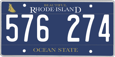 RI license plate 576274