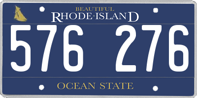 RI license plate 576276