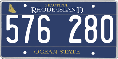 RI license plate 576280