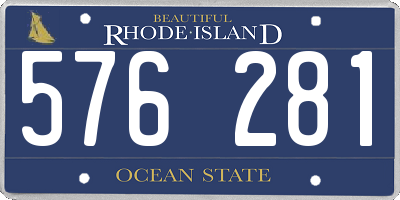 RI license plate 576281