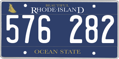 RI license plate 576282