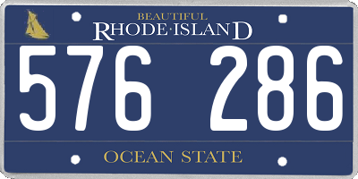 RI license plate 576286