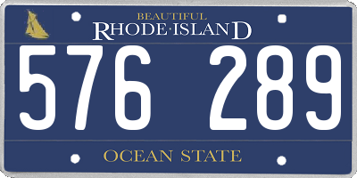 RI license plate 576289