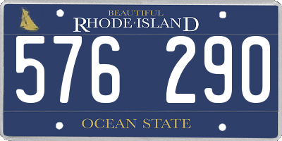 RI license plate 576290
