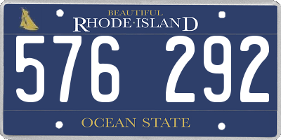 RI license plate 576292