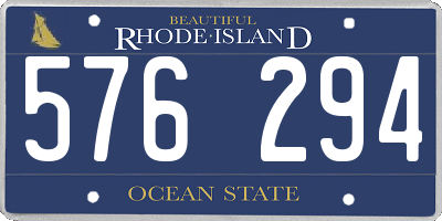 RI license plate 576294
