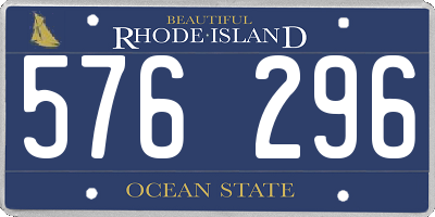 RI license plate 576296