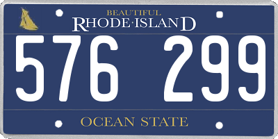 RI license plate 576299