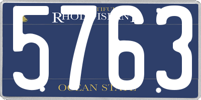 RI license plate 5763