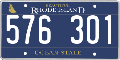RI license plate 576301