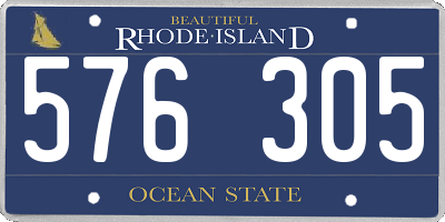 RI license plate 576305