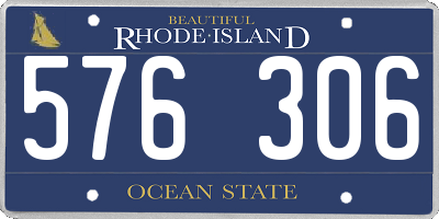 RI license plate 576306