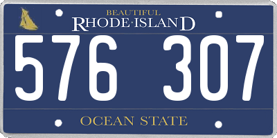 RI license plate 576307