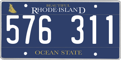 RI license plate 576311