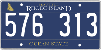 RI license plate 576313