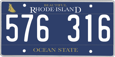 RI license plate 576316