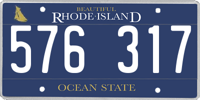 RI license plate 576317