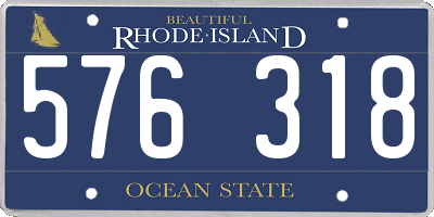 RI license plate 576318