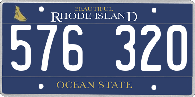 RI license plate 576320