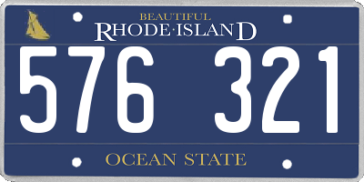 RI license plate 576321