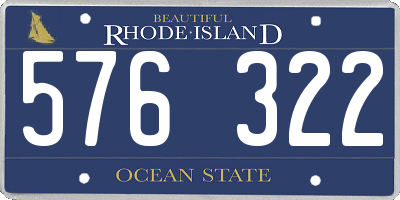 RI license plate 576322