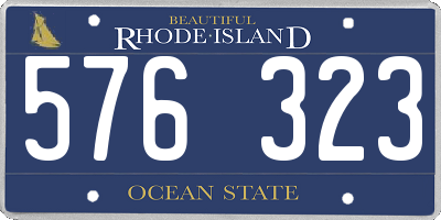 RI license plate 576323