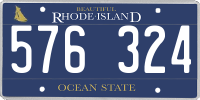 RI license plate 576324