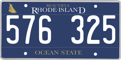 RI license plate 576325