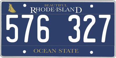 RI license plate 576327