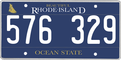 RI license plate 576329