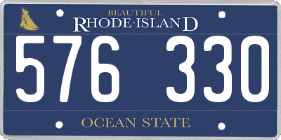 RI license plate 576330