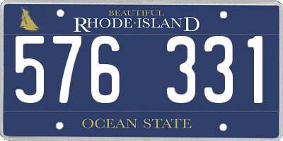 RI license plate 576331