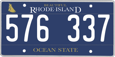 RI license plate 576337