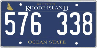 RI license plate 576338