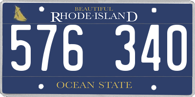 RI license plate 576340