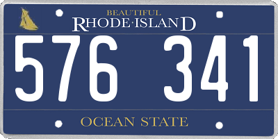RI license plate 576341