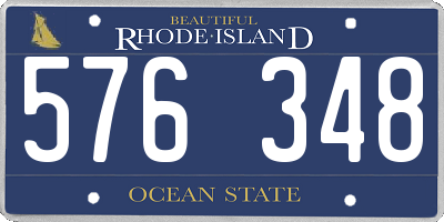 RI license plate 576348