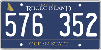 RI license plate 576352