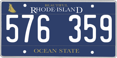 RI license plate 576359