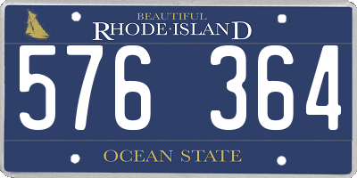 RI license plate 576364