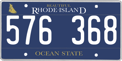 RI license plate 576368