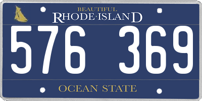 RI license plate 576369