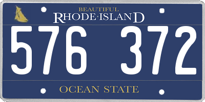 RI license plate 576372