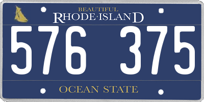 RI license plate 576375