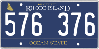 RI license plate 576376