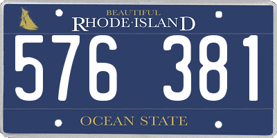 RI license plate 576381
