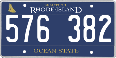 RI license plate 576382