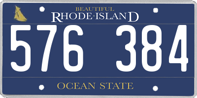 RI license plate 576384